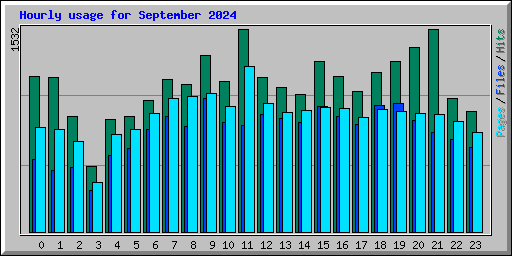 Hourly usage for September 2024