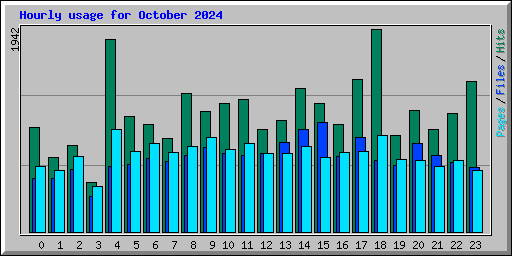 Hourly usage for October 2024