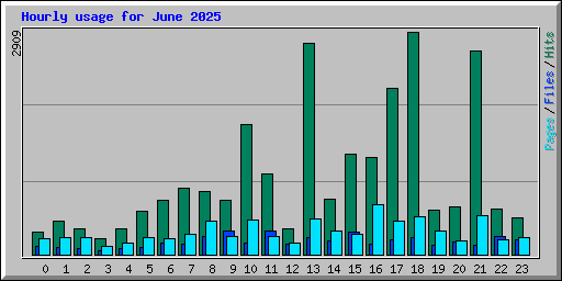 Hourly usage for June 2025