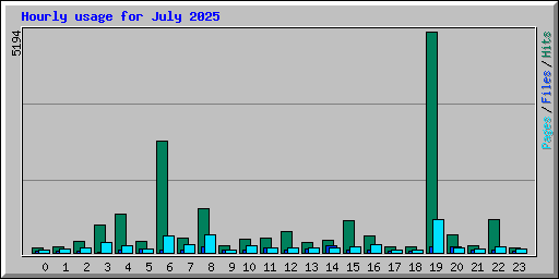 Hourly usage for July 2025