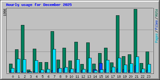 Hourly usage for December 2025