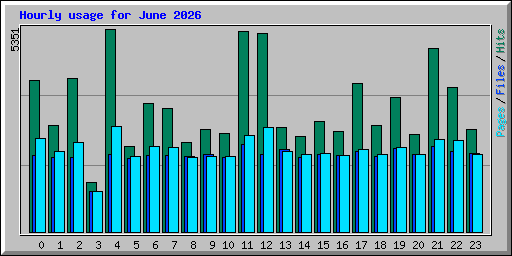Hourly usage for June 2026